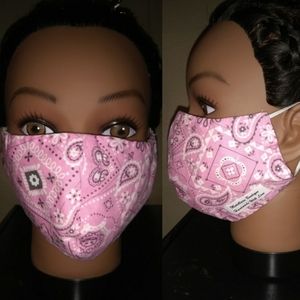 Pink Paisley Mask